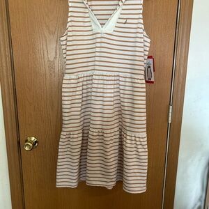 NWT Nautica Medium Nautical Beachy Preppy Tiered Dress
